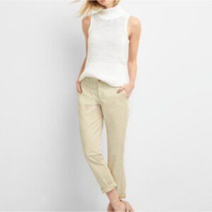 Gap Girlfriend Chino Ankle Stretch Cotton Twill French Vanilla NEW NWT 10